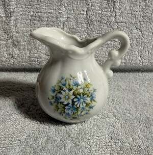 Lefton Small Floral Porcelain Creamer Pitcher